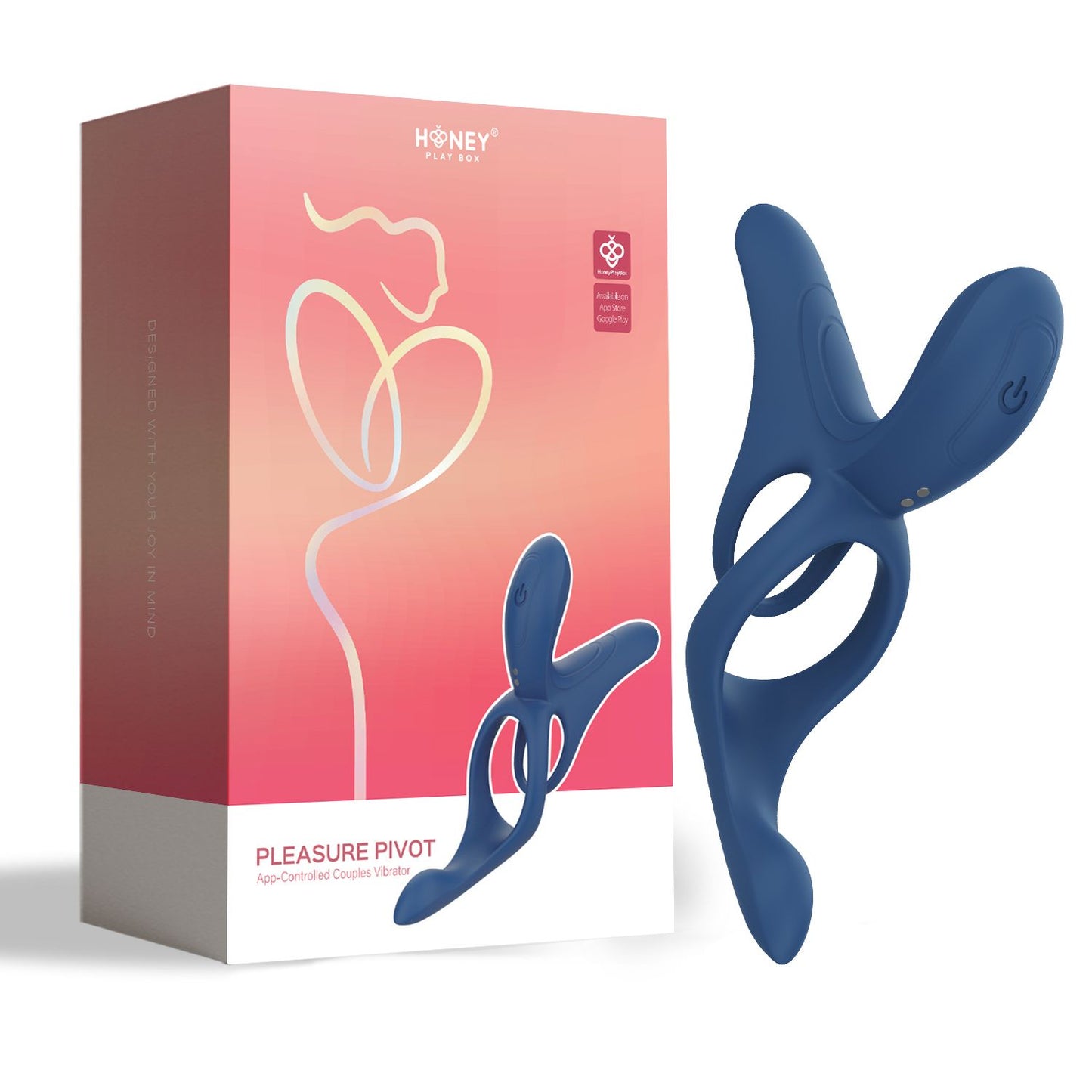 HoneyPlayBox - Pleasure Pivot App-controlled Couples Vibrator Blue – Clitoral Vibrator