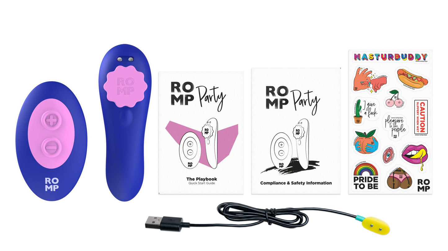 ROMP by Womanizer - Party Portable Panty Vibrator – Clitoral Suction Toy