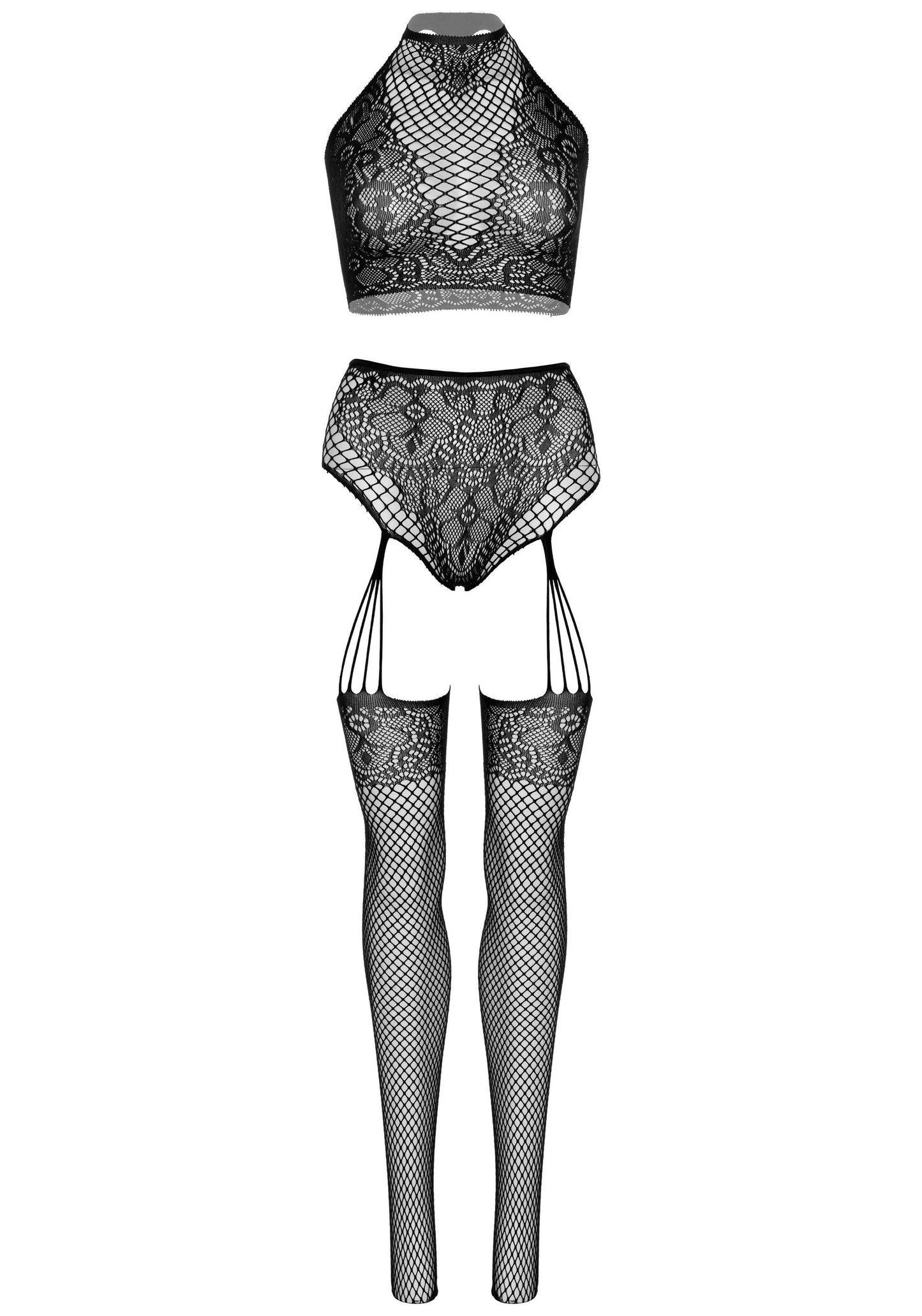 All About You Catsuit w/ Open Crotch - Black