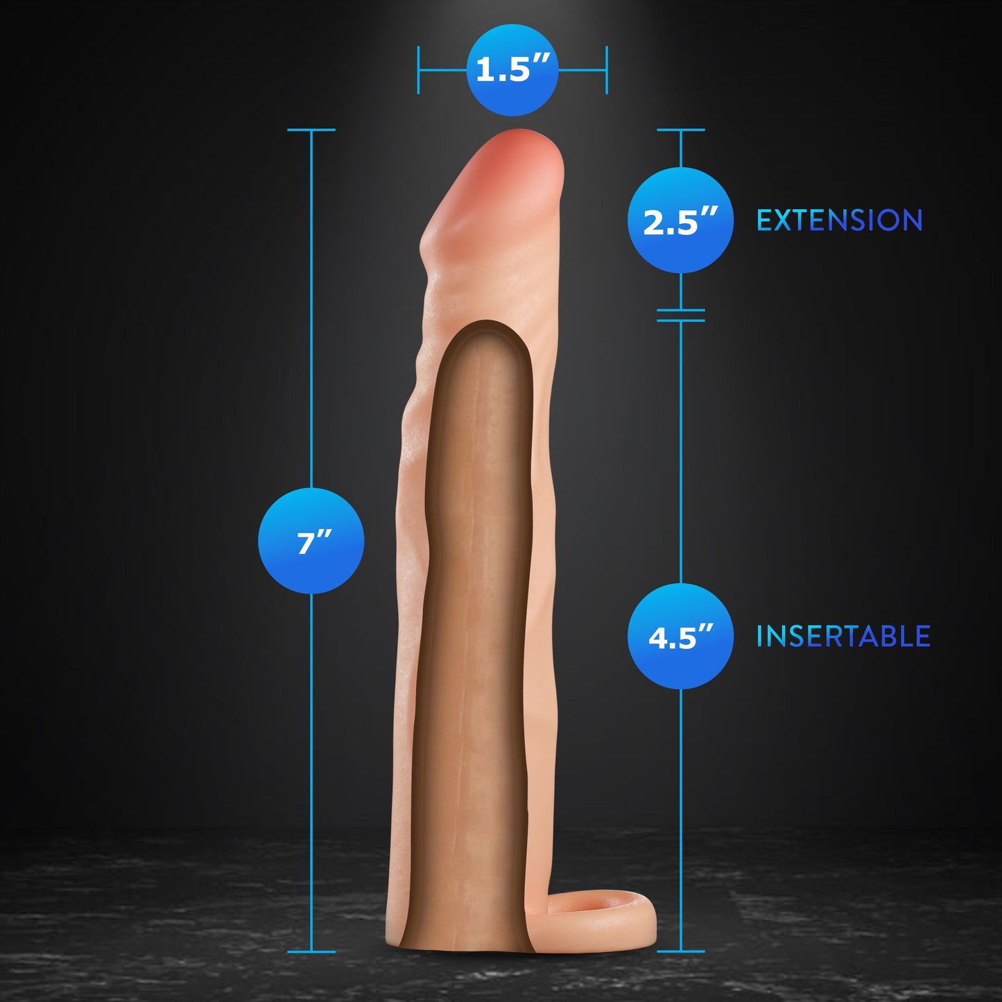 Blush - Performance Plus Silicone Penis Extender - 6.3 cm – Penis Pump