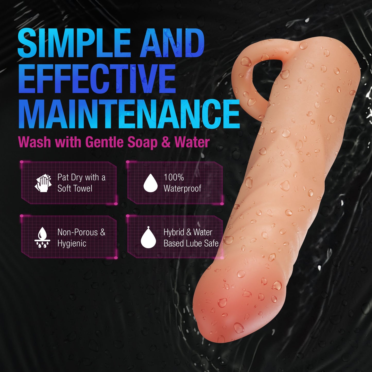 Blush - Performance Plus Silicone Penis Extender - 6.3 cm – Penis Pump