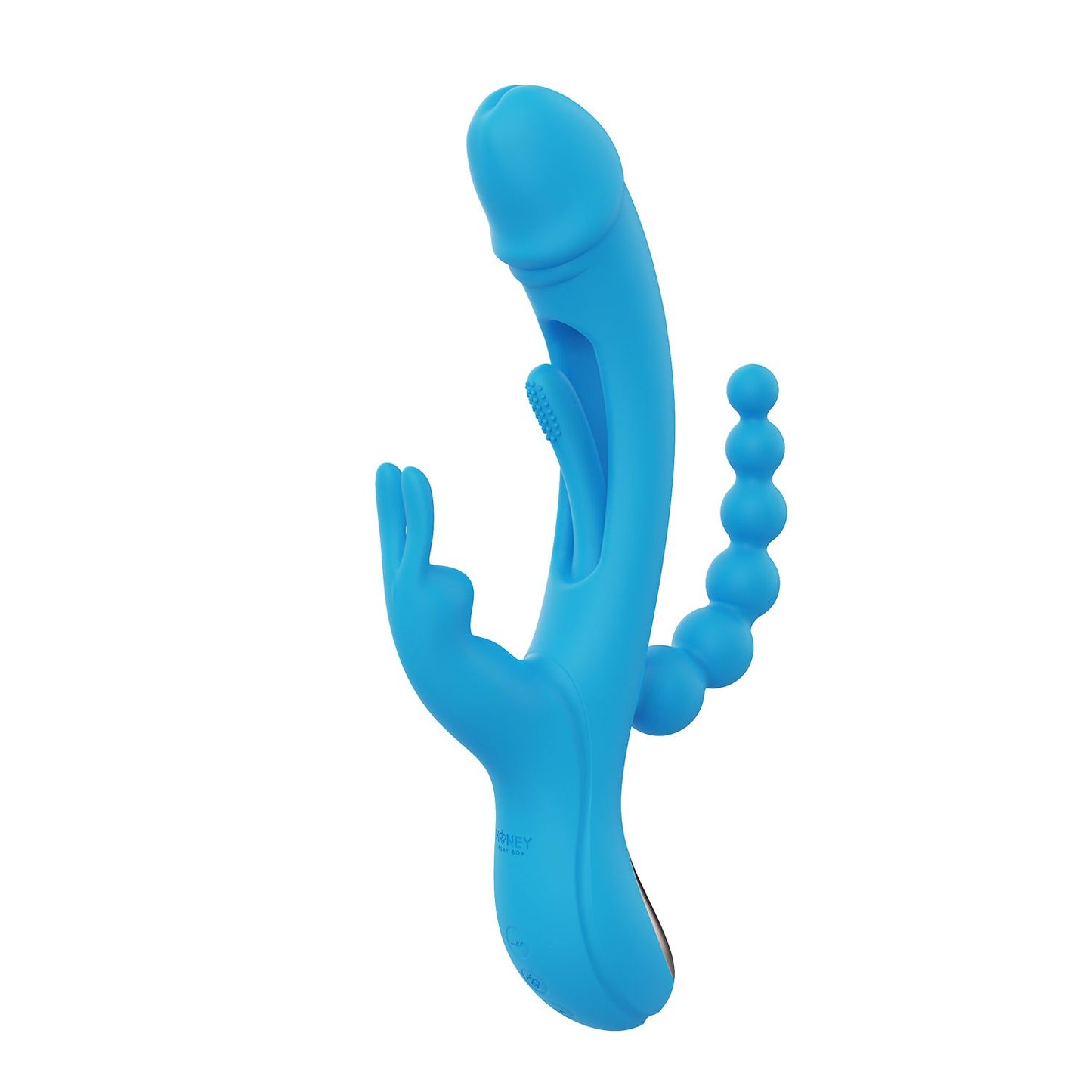 HoneyPlayBox - Trilux Kinky Finger Rabbit Vibrator - Blue – G Spot Rabbit Vibrator