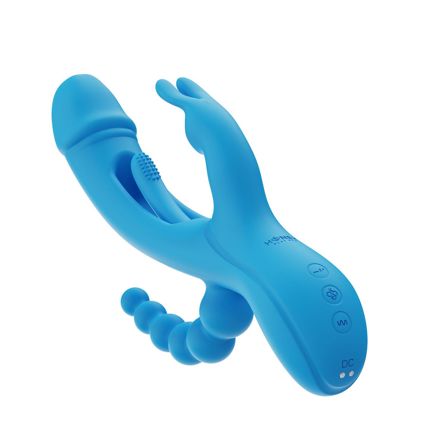 HoneyPlayBox - Trilux Kinky Finger Rabbit Vibrator - Blue – G Spot Rabbit Vibrator