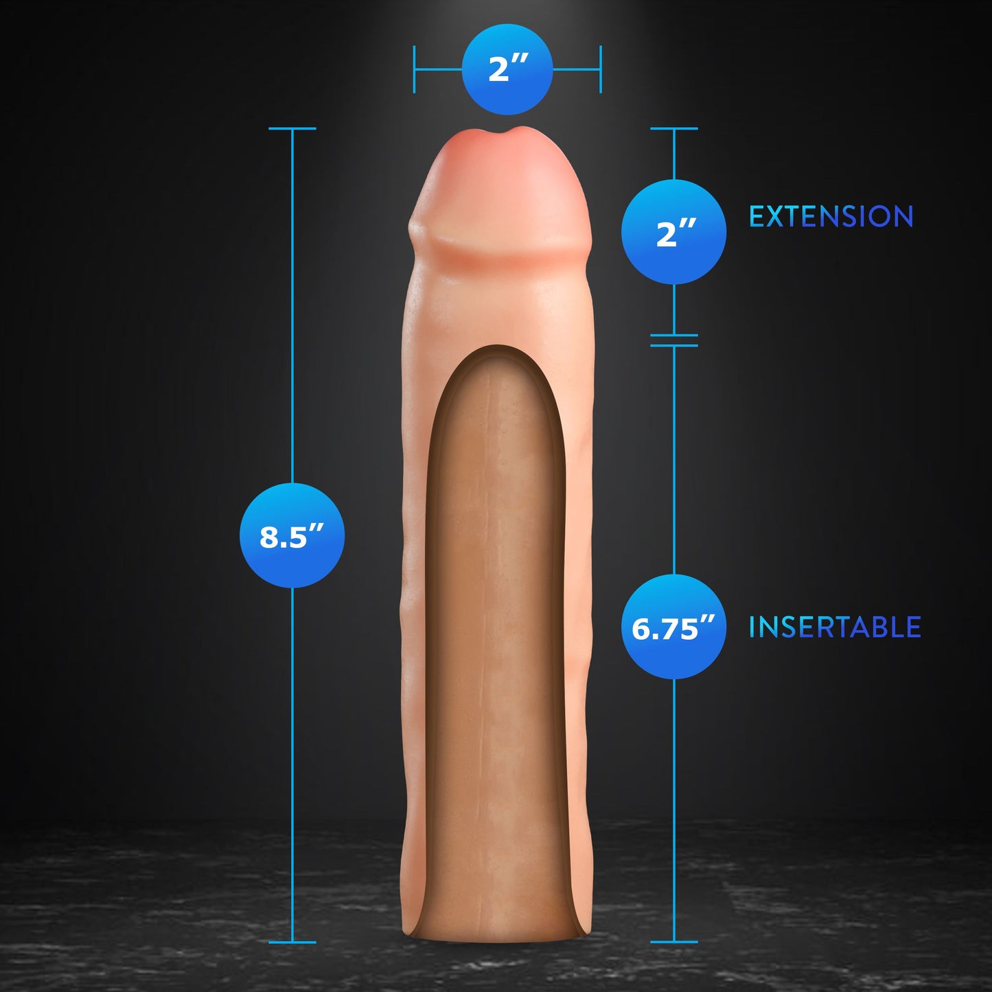 Blush - Performance Plus Tenacity Penis Xtender Silicone - 5 cm – Penis Pump