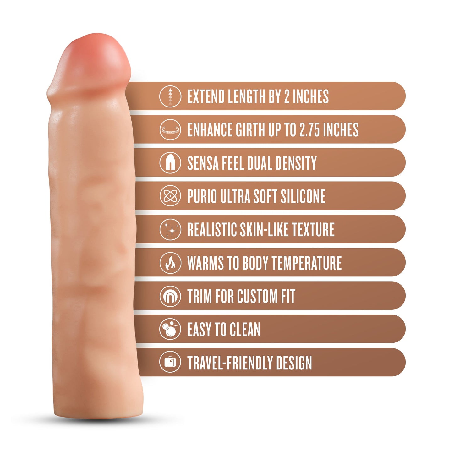 Blush - Performance Plus Tenacity Penis Xtender Silicone - 5 cm – Penis Pump