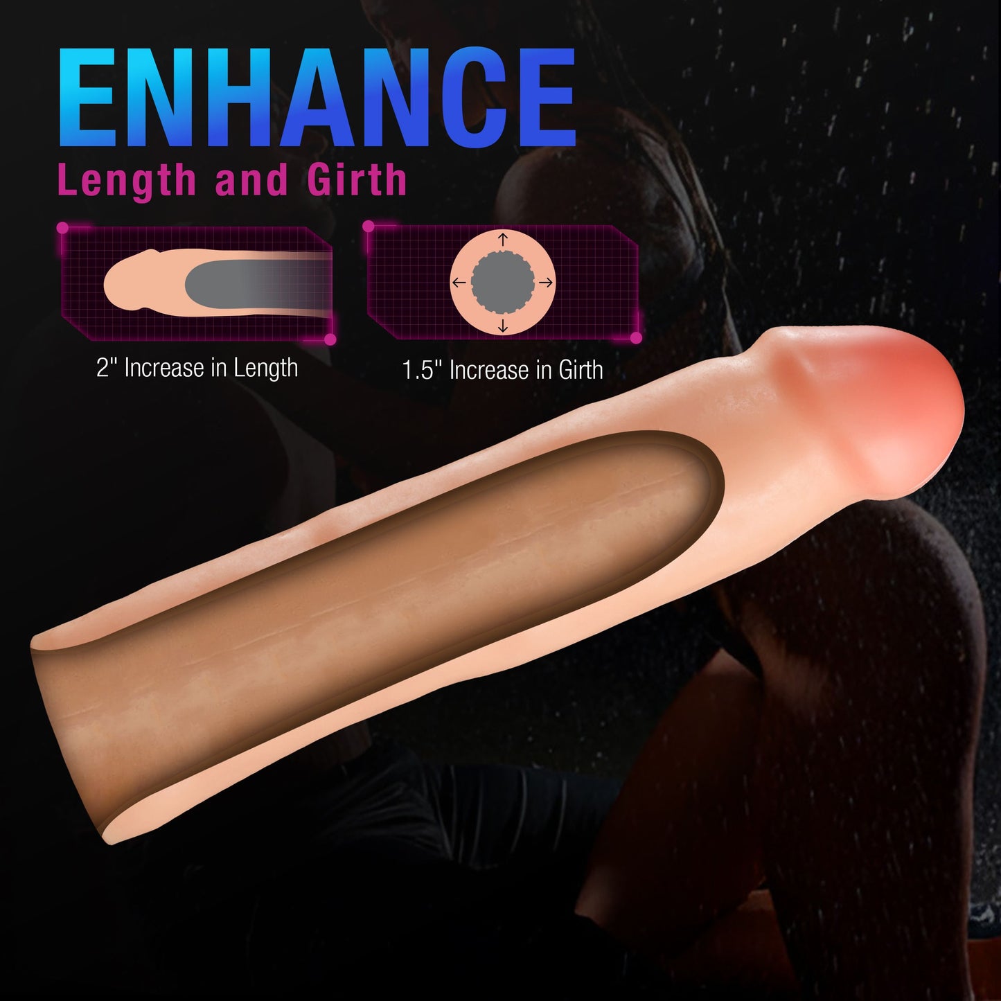 Blush - Performance Plus Tenacity Penis Xtender Silicone - 5 cm – Penis Pump