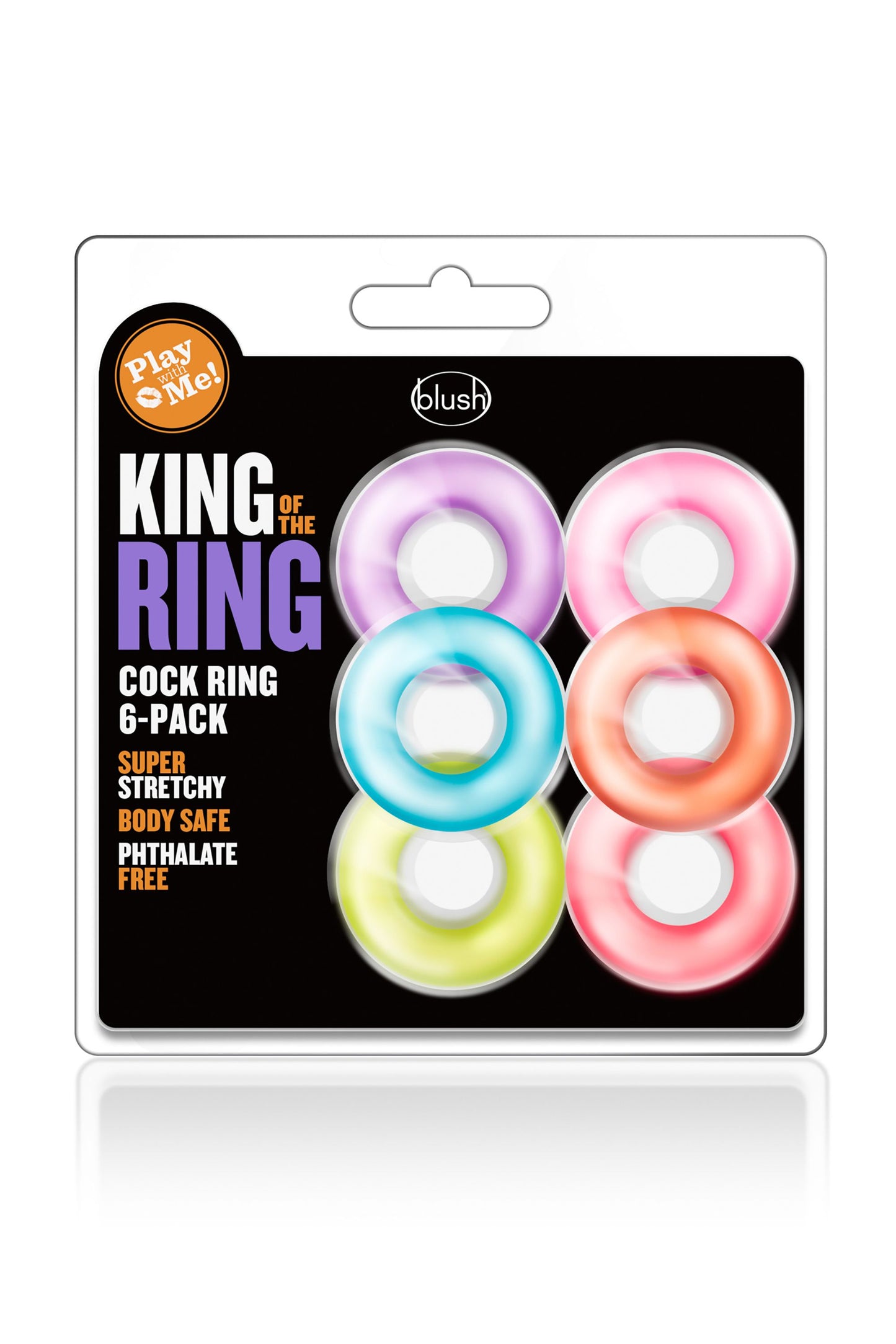 Blush - Play With Me King of the Ring Cock Ring Set 6-Pack – Stretchy Cock Ring