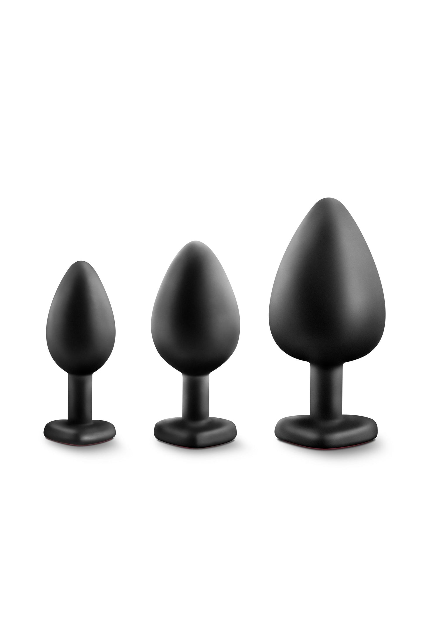Blush - Luxe Bling Plugs Training Kit Black With Red Gems