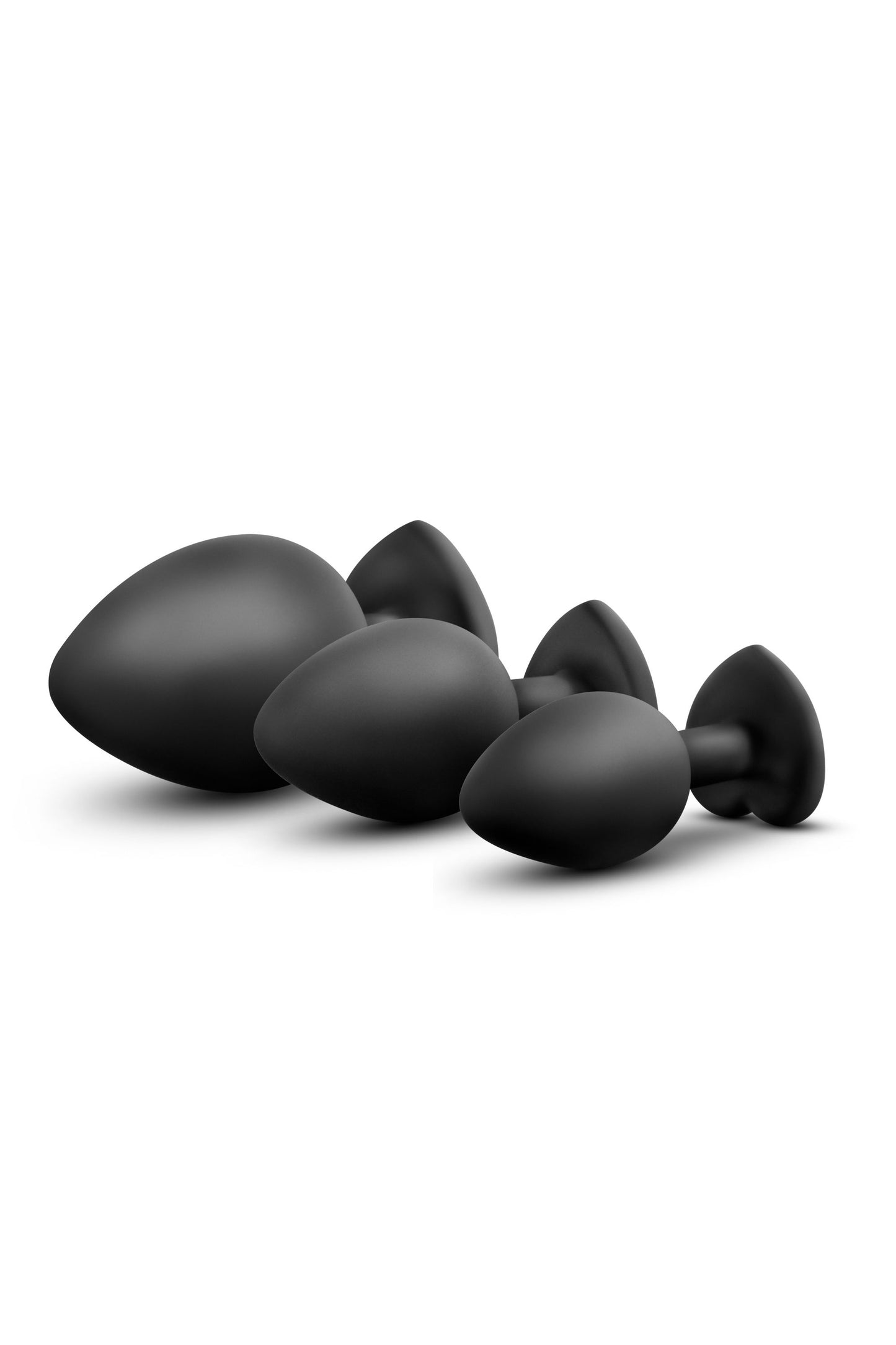 Blush - Luxe Bling Plugs Training Kit Black With Red Gems