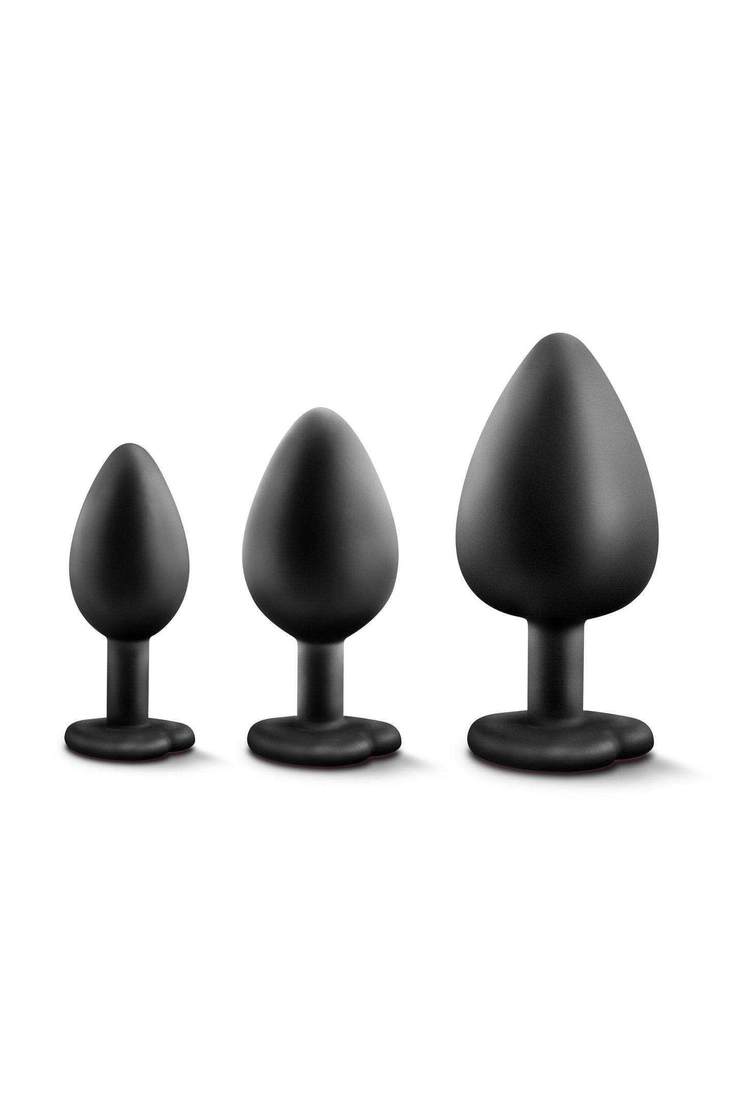 Blush - Luxe Bling Plugs Training Kit Black With Red Gems