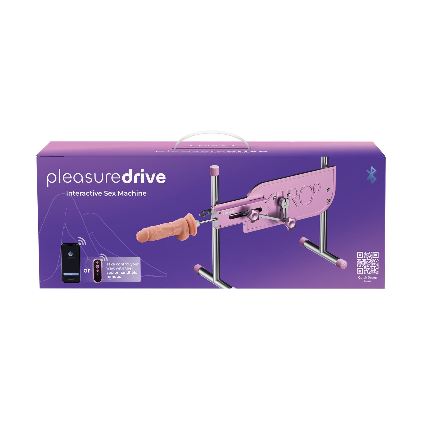 Kiiroo - PleasureDrive Interactive Sex Machine - Pink – Thrusting Sex Machine