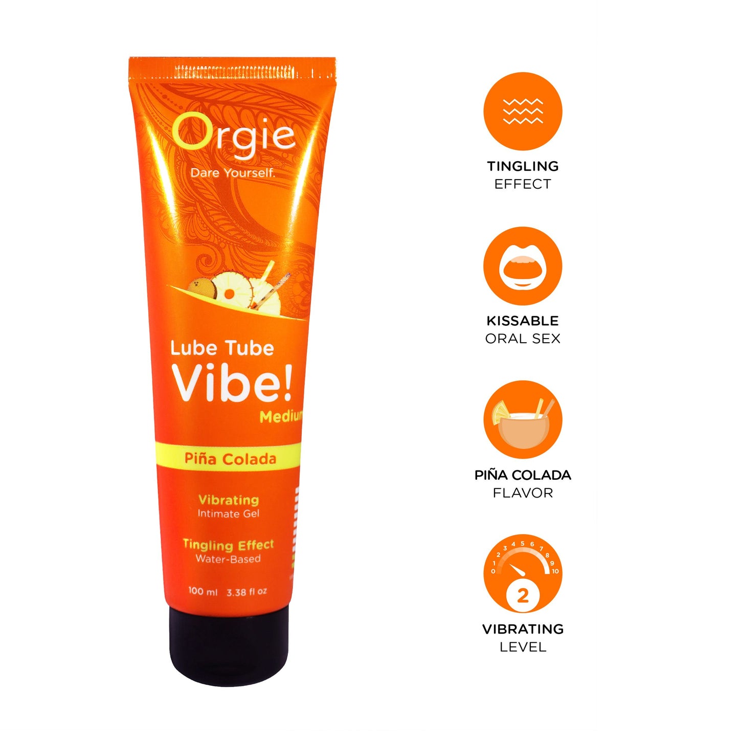 Orgie - Lubrificante com Vibração Sabor Pina Colada