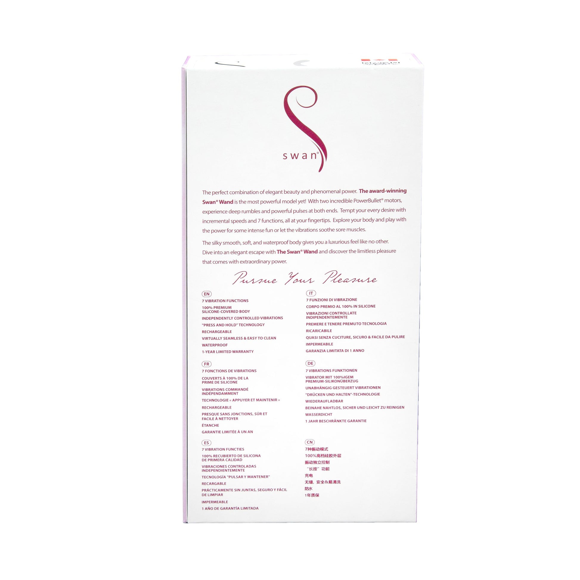 Swan Wand Vibrator - Pink