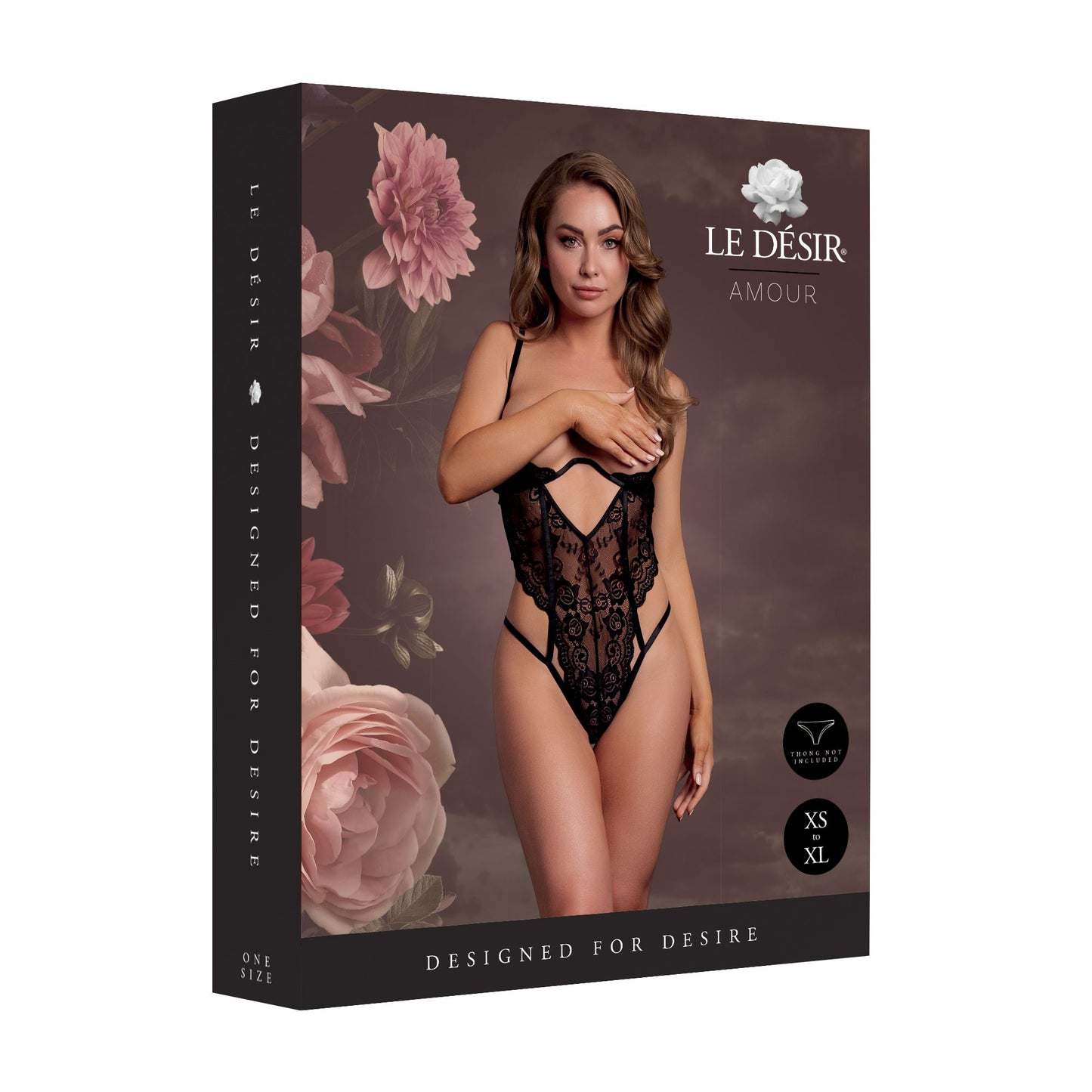 Le Désir – Open Cup Lace Bodysuit with Underwire - Black – Open Cup Bra