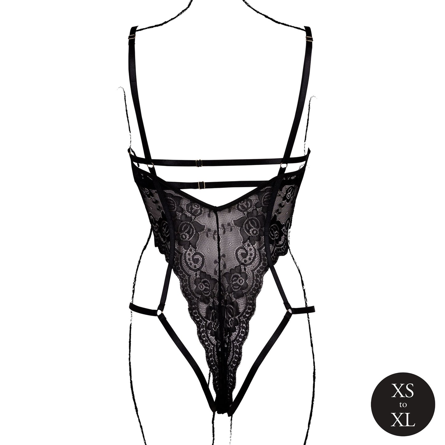 Le Désir – Open Cup Lace Bodysuit with Underwire - Black – Open Cup Bra