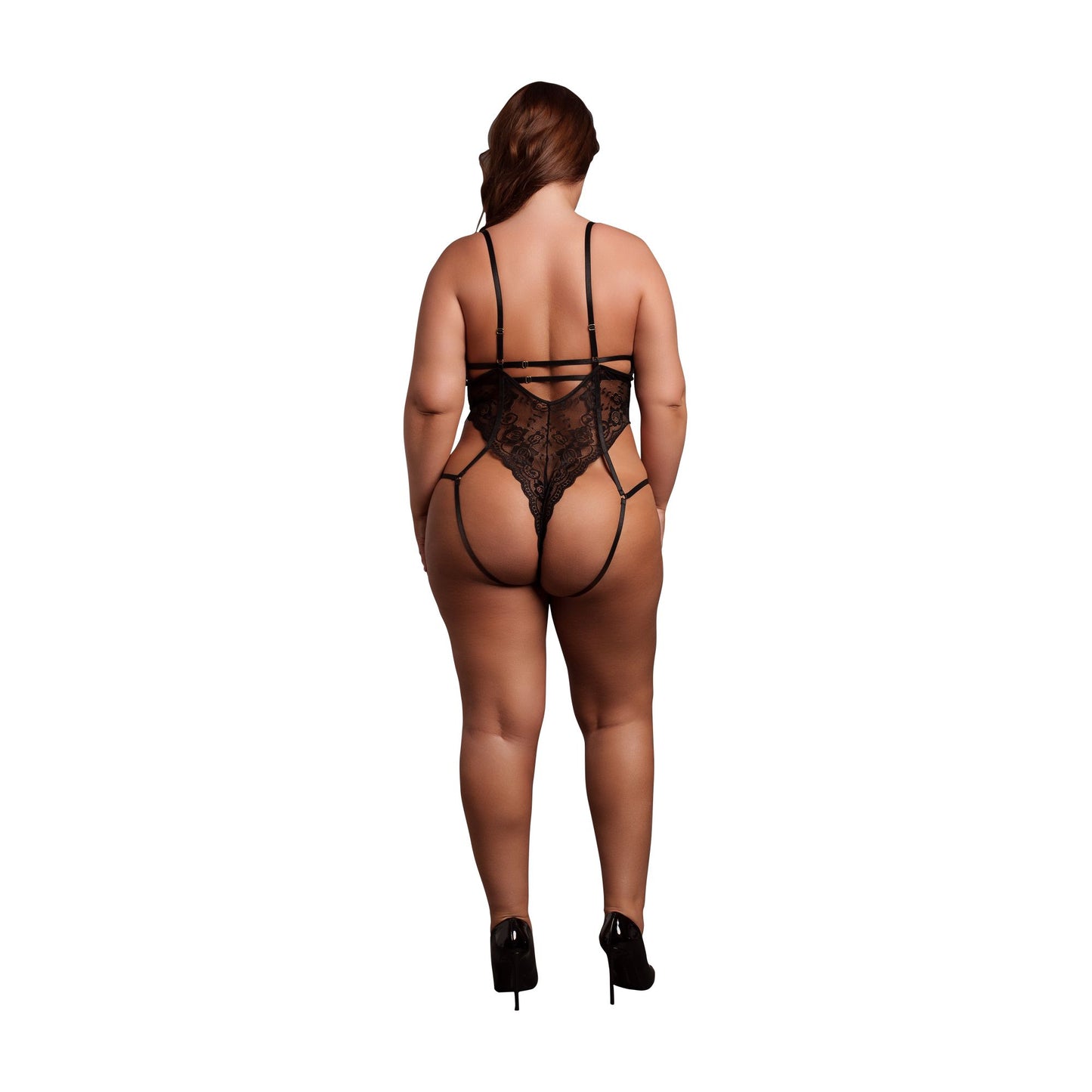 Le Désir – Open Cup Lace Bodysuit with Underwire - Black – Open Cup Bra