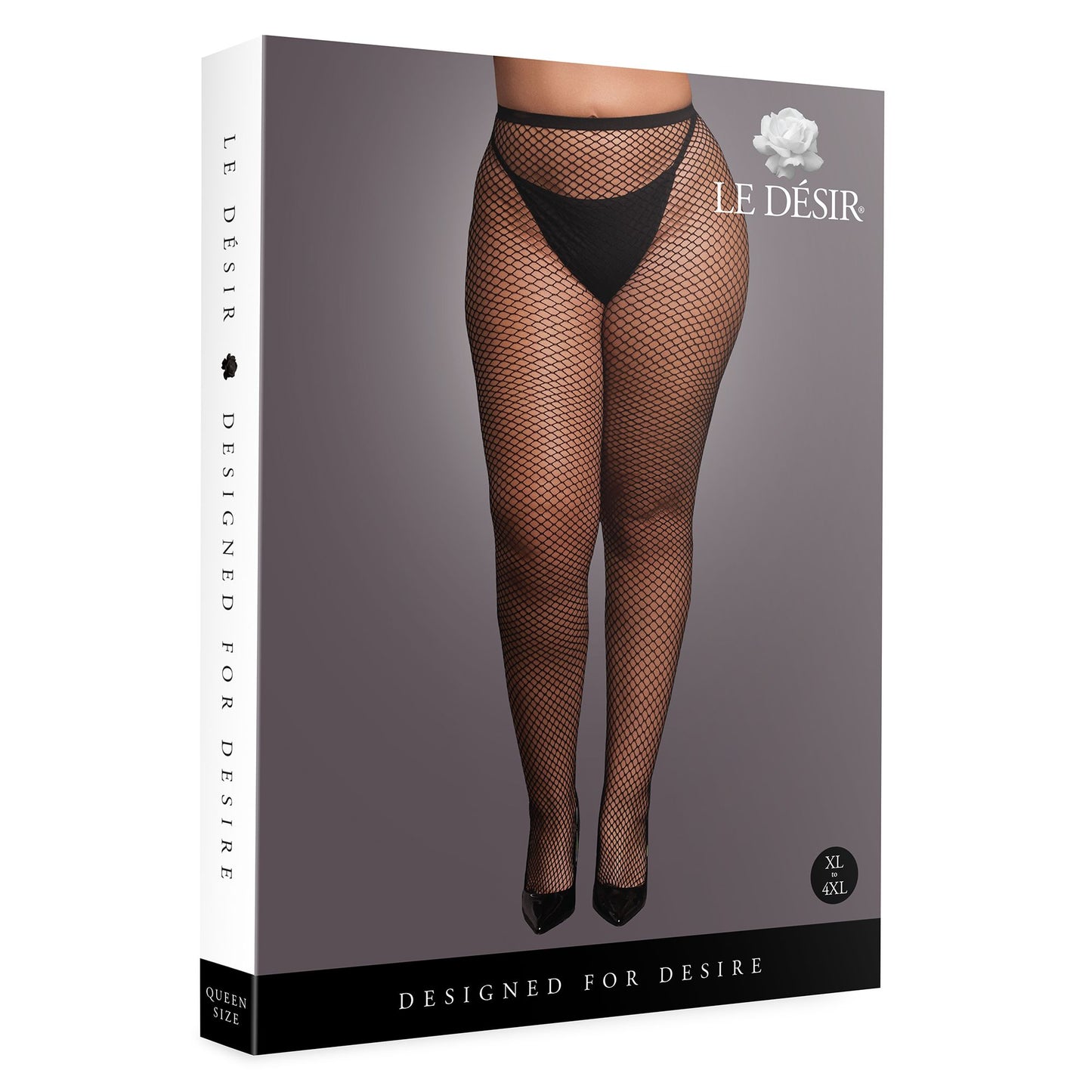Le Desir - Panty with Small Fishnet Structure - Black – Stockings