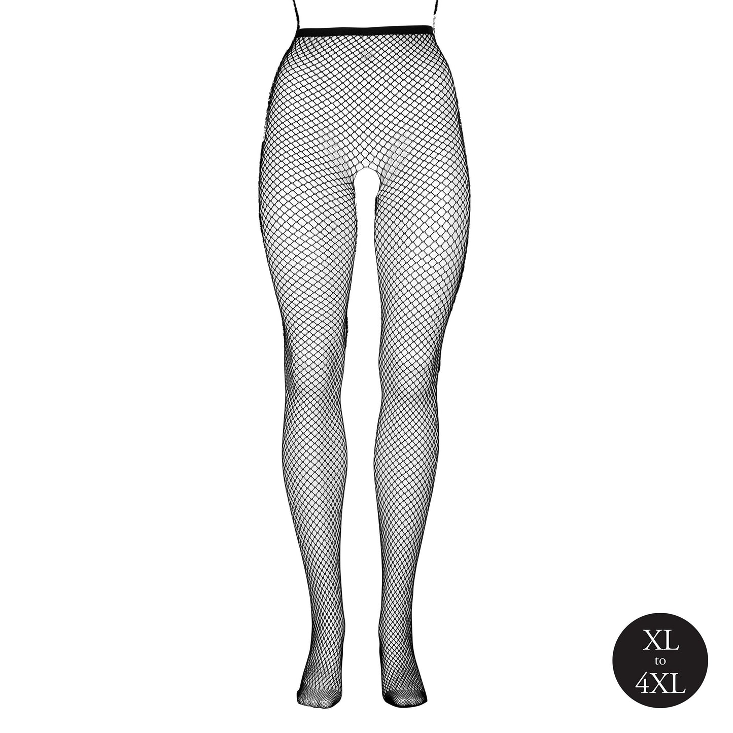 Le Desir - Panty with Small Fishnet Structure - Black – Stockings