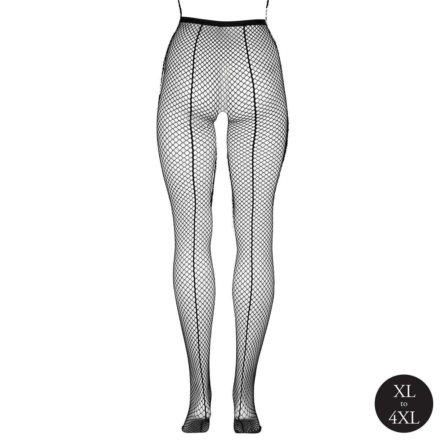 Le Desir - Panty with Small Fishnet Structure - Black – Stockings