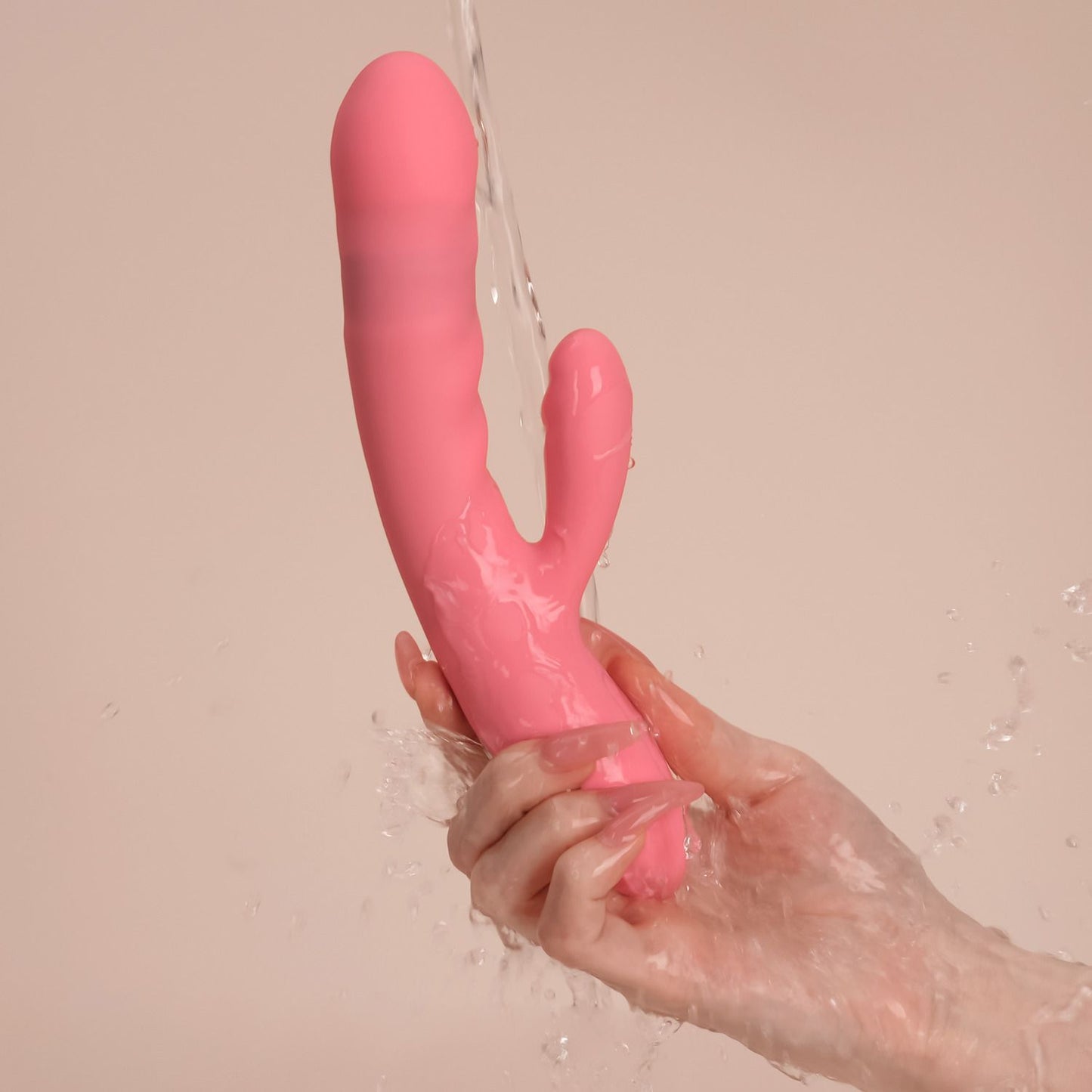 SVAKOM - Avery Thrusting Rabbit Vibrator - Strawberry Pink – G Spot Rabbit Vibrator