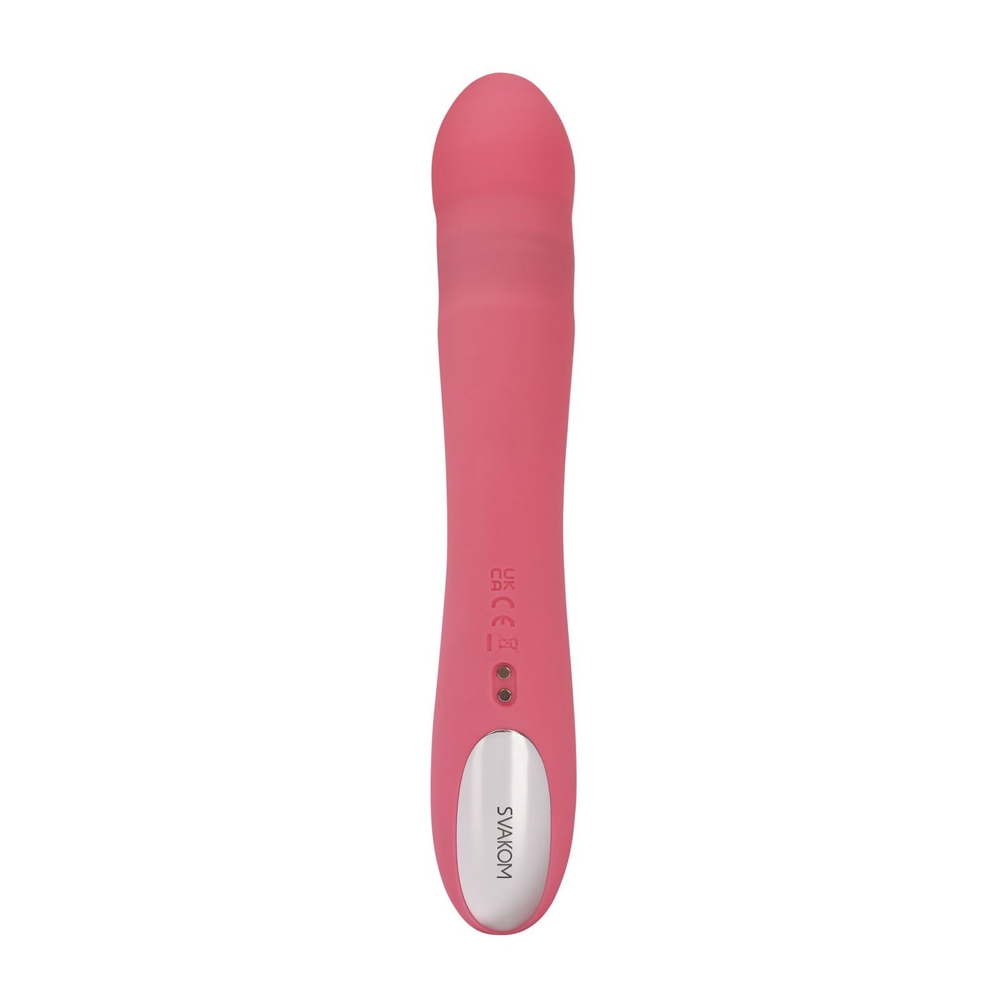 SVAKOM - Avery Thrusting Rabbit Vibrator - Strawberry Pink – G Spot Rabbit Vibrator