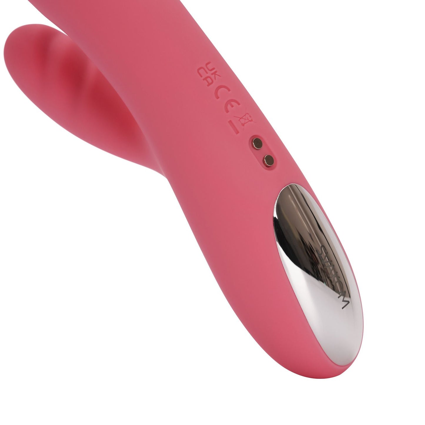 SVAKOM - Avery Thrusting Rabbit Vibrator - Strawberry Pink – G Spot Rabbit Vibrator