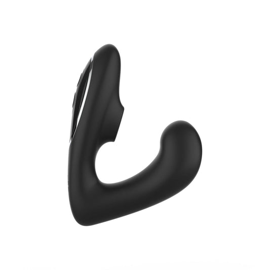 Fifty Shades of Grey - Greedy Girl Duet Air Pressure Vibrator - Black – Clitoral Suction Toy