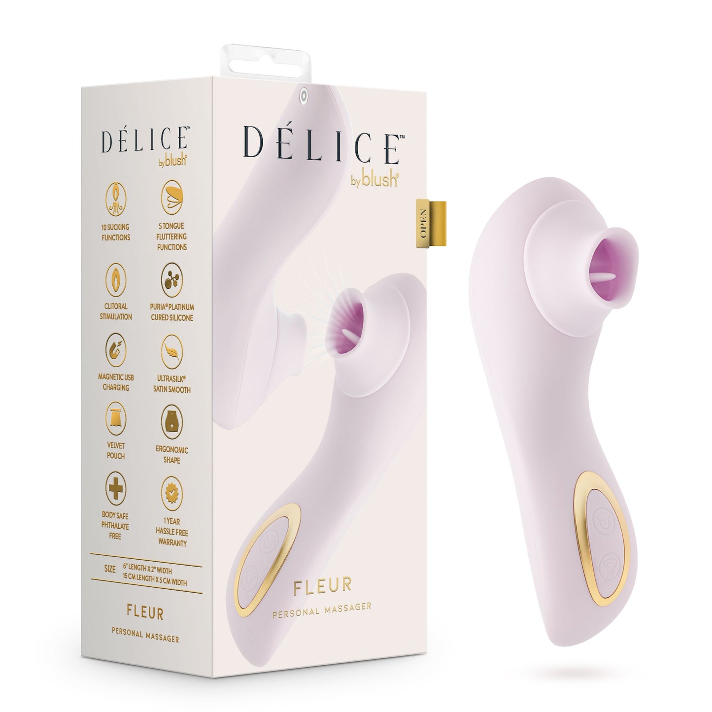 Blush - Delice Fleur Air Pulsing Vibrator - Barely Purple – Clitoral Vibrator