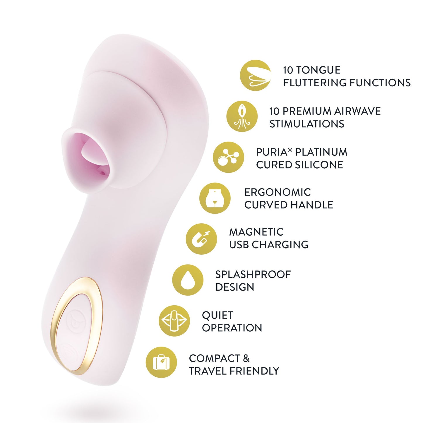 Blush - Delice Fleur Air Pulsing Vibrator - Barely Purple – Clitoral Vibrator