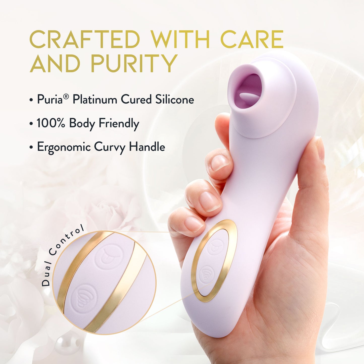 Blush - Delice Fleur Air Pulsing Vibrator - Barely Purple – Clitoral Vibrator