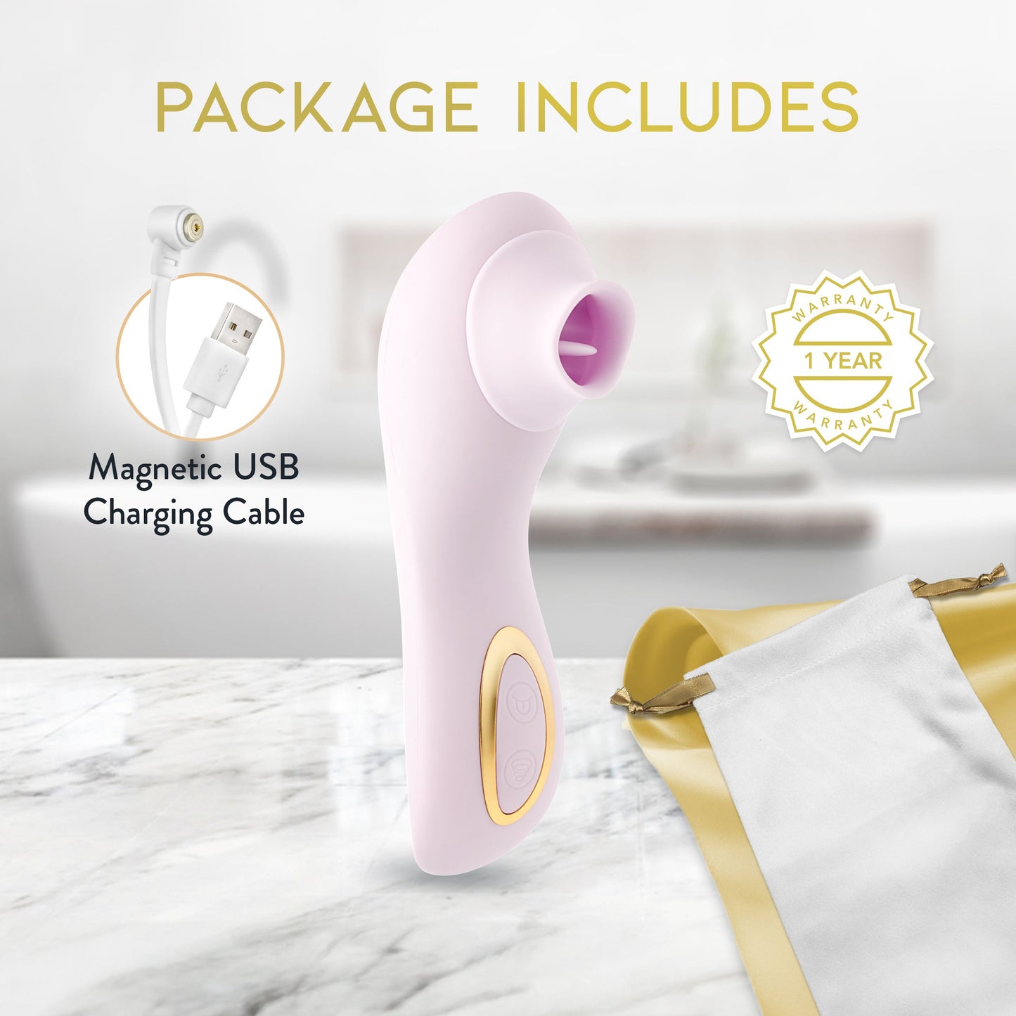 Blush - Delice Fleur Air Pulsing Vibrator - Barely Purple – Clitoral Vibrator