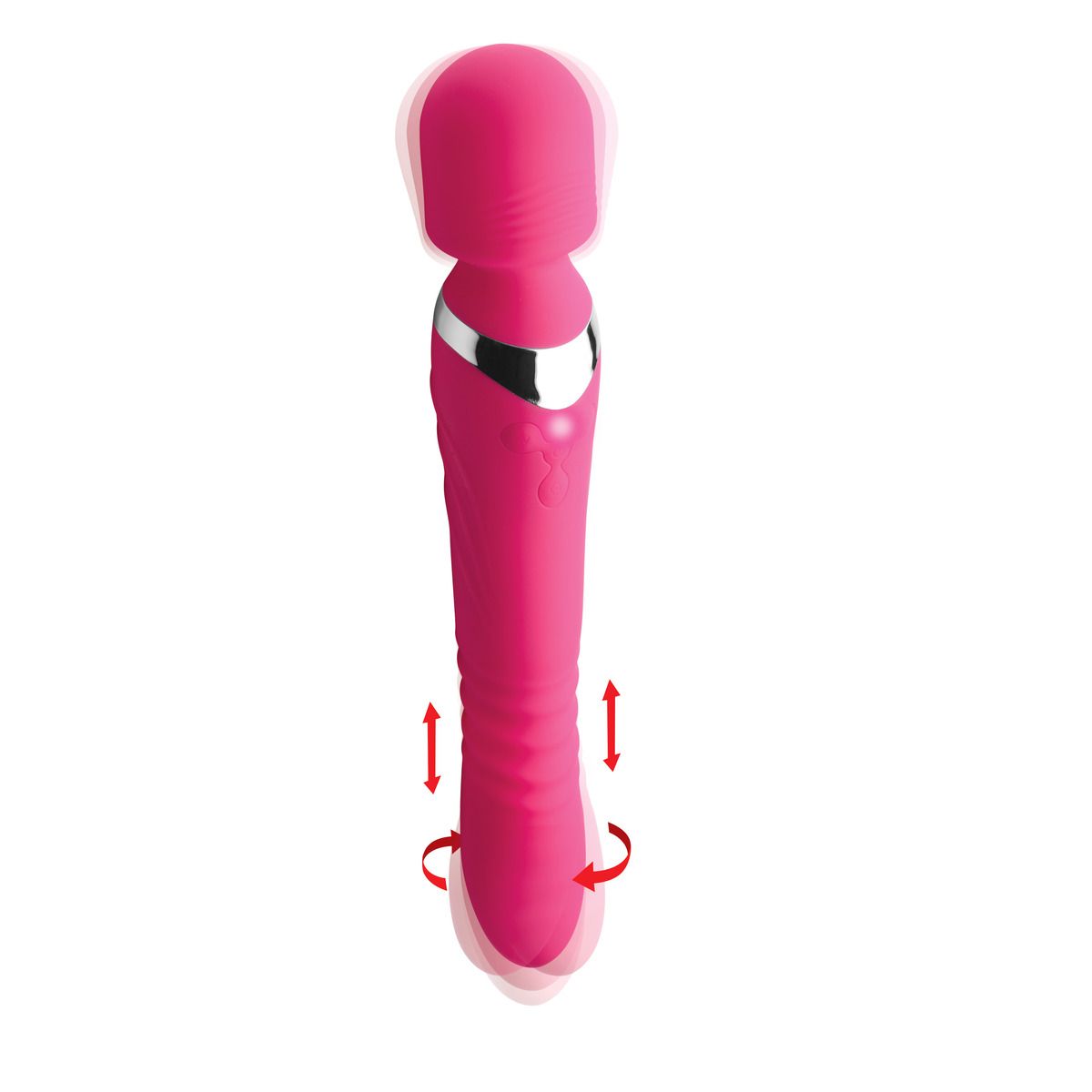 Inmi - Ultra Thrust - Her Vibrating Silicone Wand - Pink