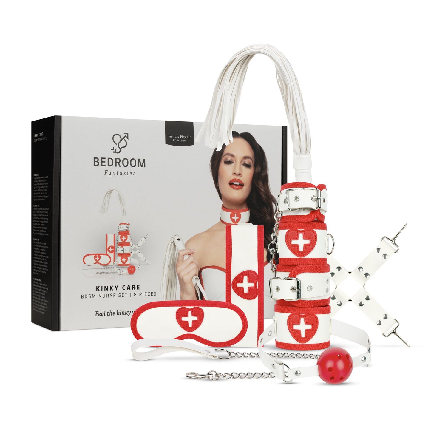 Bedroom Fantasies - Kinky Care Nurse SM Set - 8 Piece – Sexy Costume