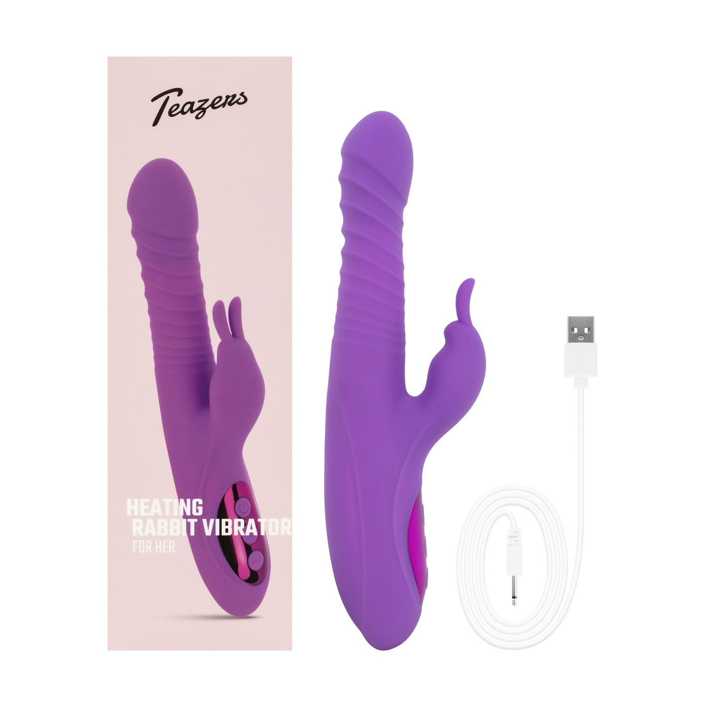 Teazers – Thrusting, Warming Rabbit Vibrator – Purple – Thrusting Rabbit Vibrator