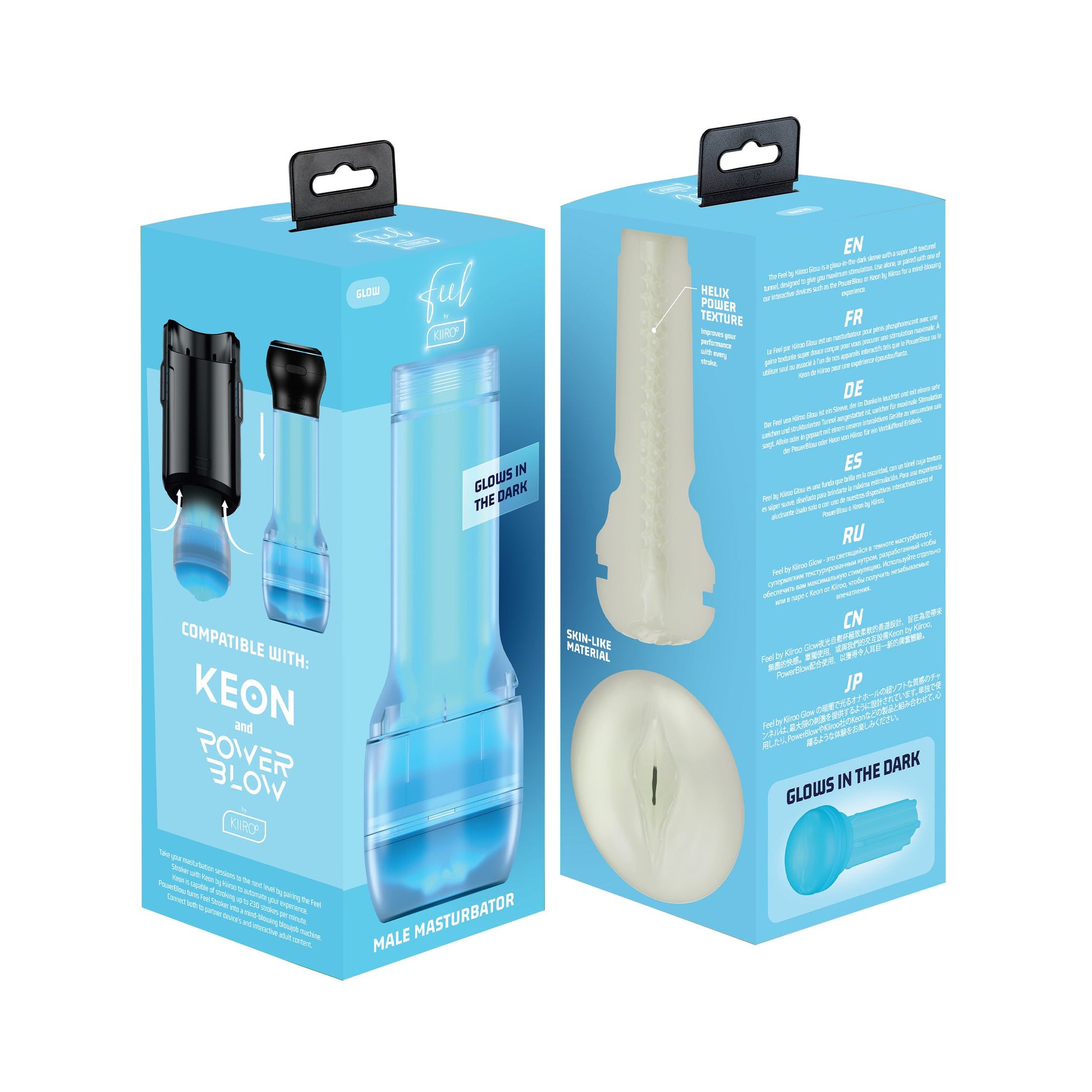 Kiiroo - FeelGlow Stroker - Glow-in-the-Dark Black