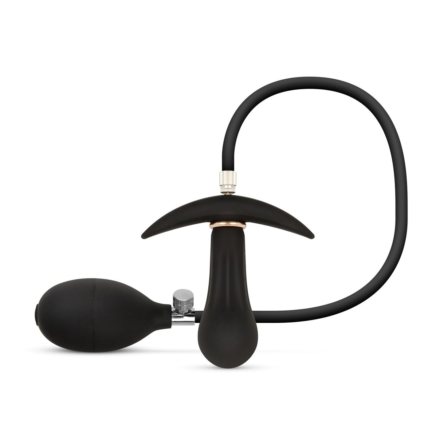 Anal Collection - Inflatable Butt Plug with Pump 8 cm - Black – Silicone Butt Plug