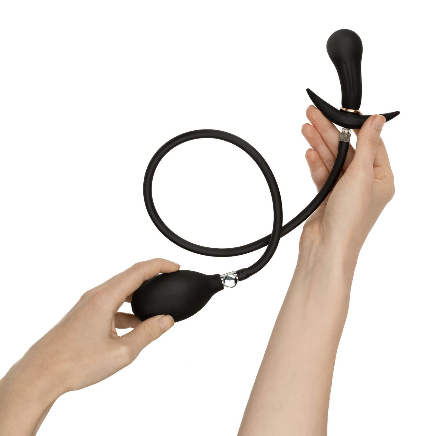 Anal Collection - Inflatable Butt Plug with Pump 8 cm - Black – Silicone Butt Plug