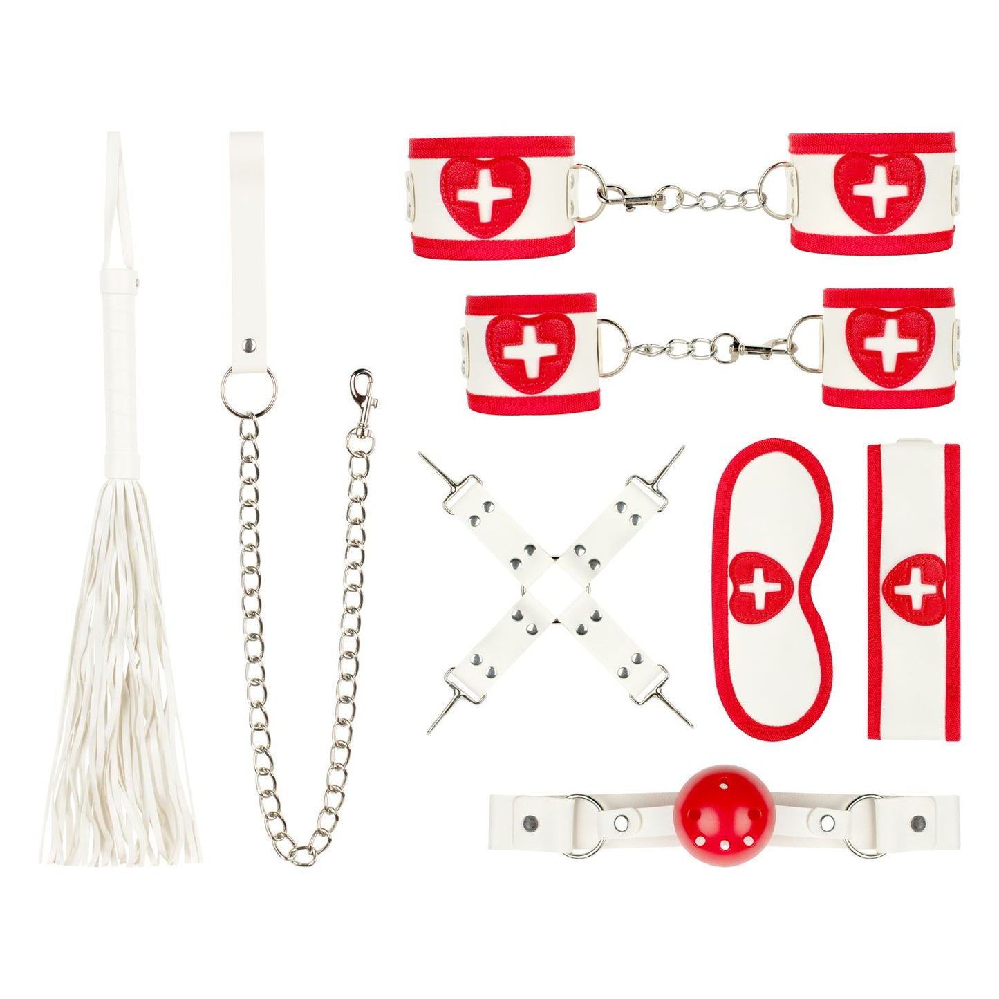 Bedroom Fantasies - Kinky Care Nurse SM Set - 8 Piece – Sexy Costume