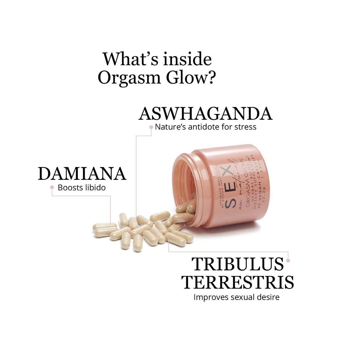 Bijoux Indiscrets - Orgasm Glow Libido & Energy Food Supplement - 60 capsul