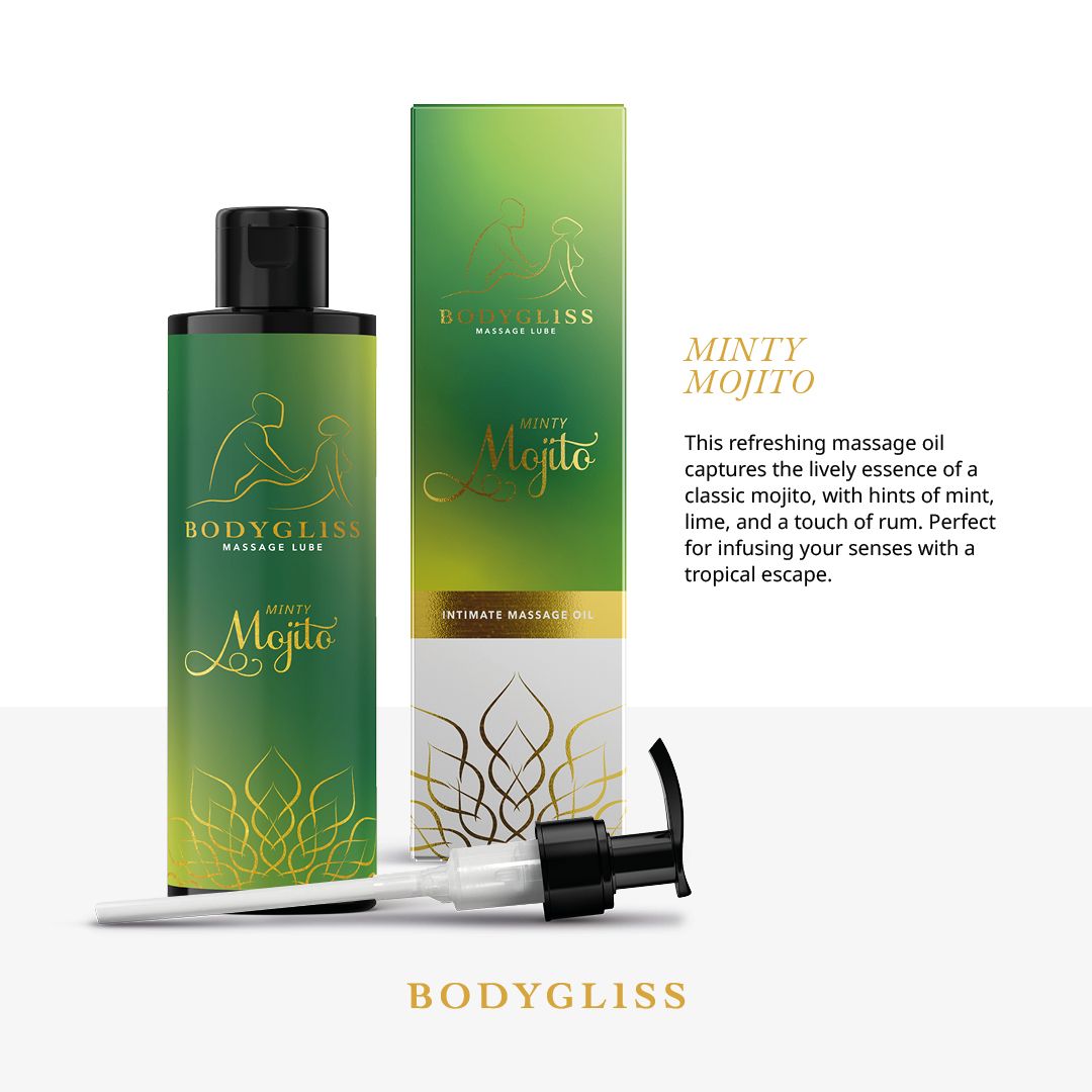 BodyGliss – Óleo de Massagem e Lubrificante 2 em 1 Mojito de Menta – 150 ml