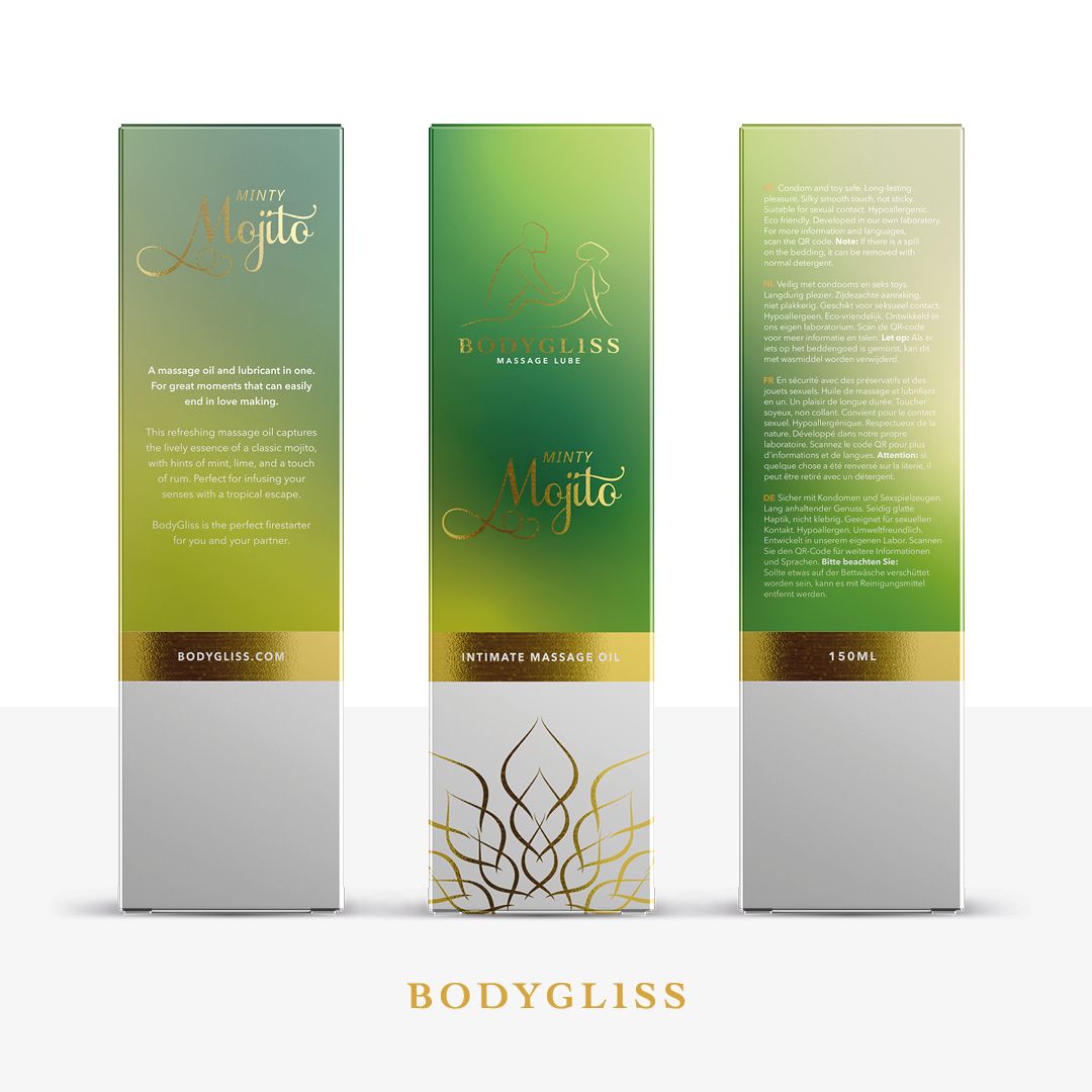 BodyGliss – Óleo de Massagem e Lubrificante 2 em 1 Mojito de Menta – 150 ml