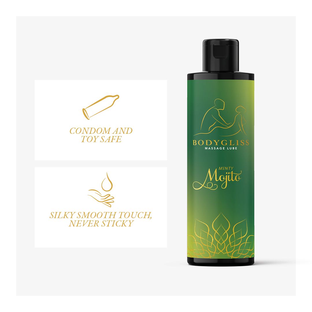 BodyGliss – Óleo de Massagem e Lubrificante 2 em 1 Mojito de Menta – 150 ml