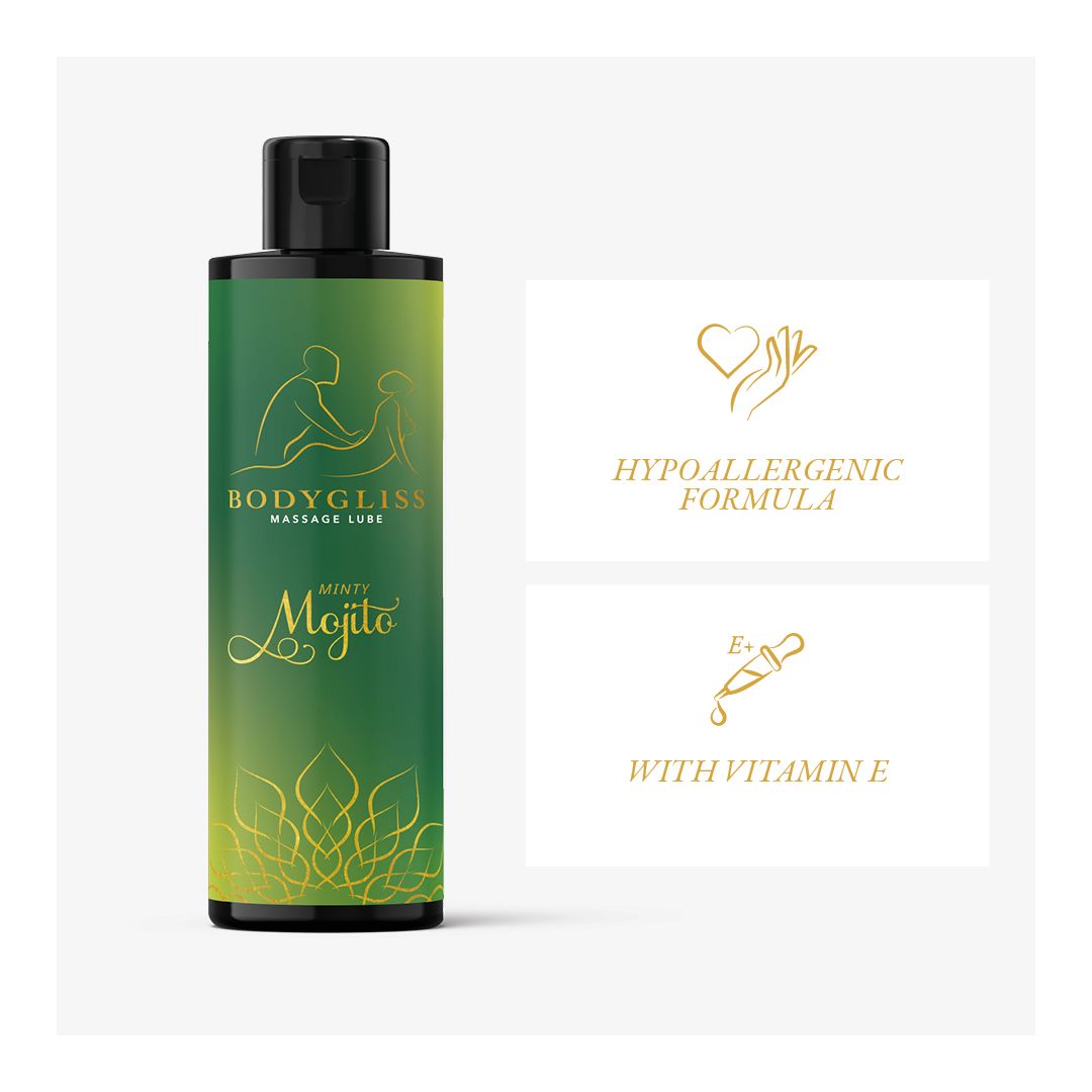 BodyGliss – Óleo de Massagem e Lubrificante 2 em 1 Mojito de Menta – 150 ml