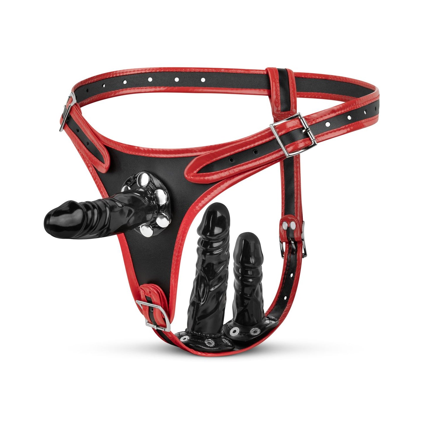 Easytoys Fetish - Triple Dildo Strap-On Harness