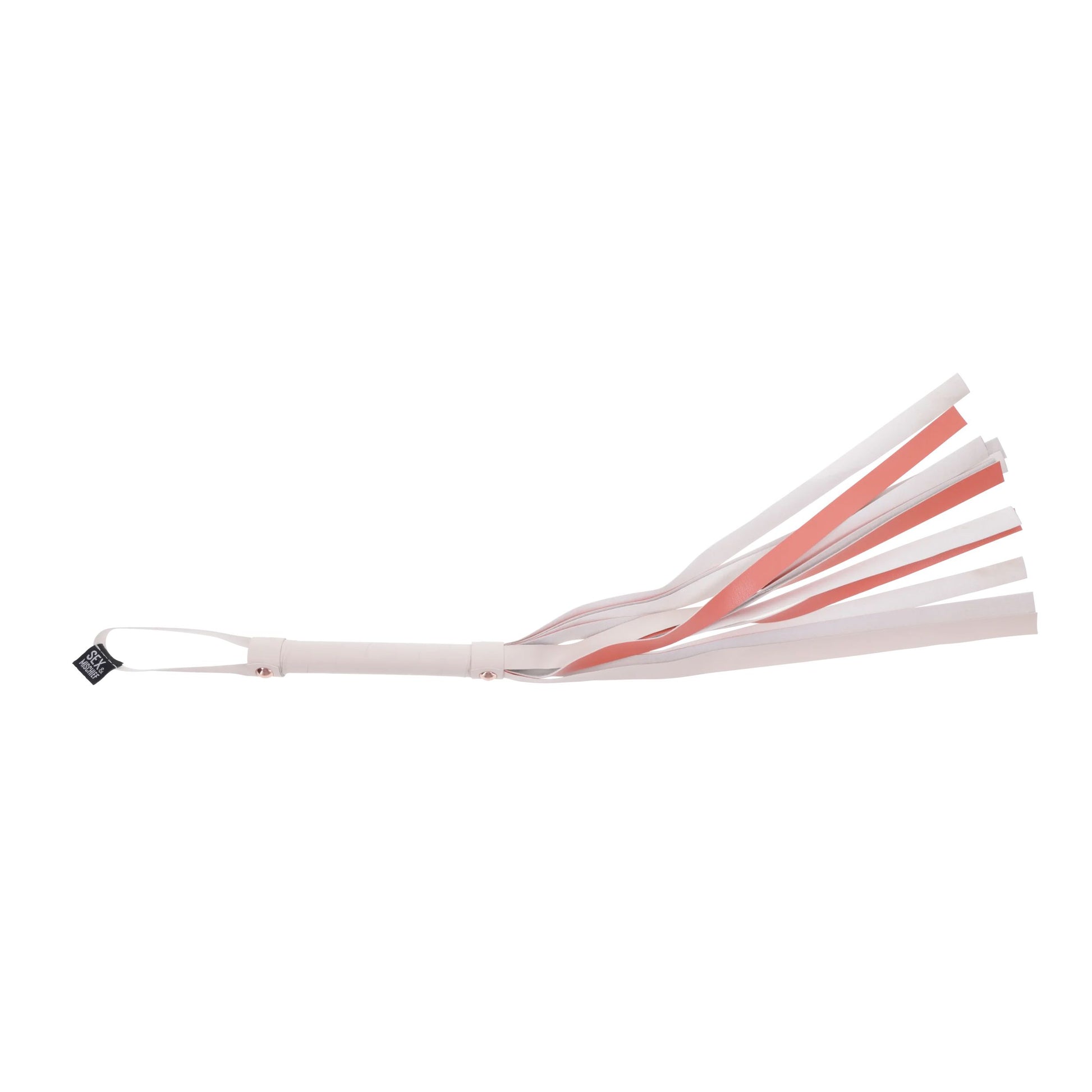 Sportsheets – S&M Peaches ‘n CreaMe Stripe Flogger – Cream & Orange