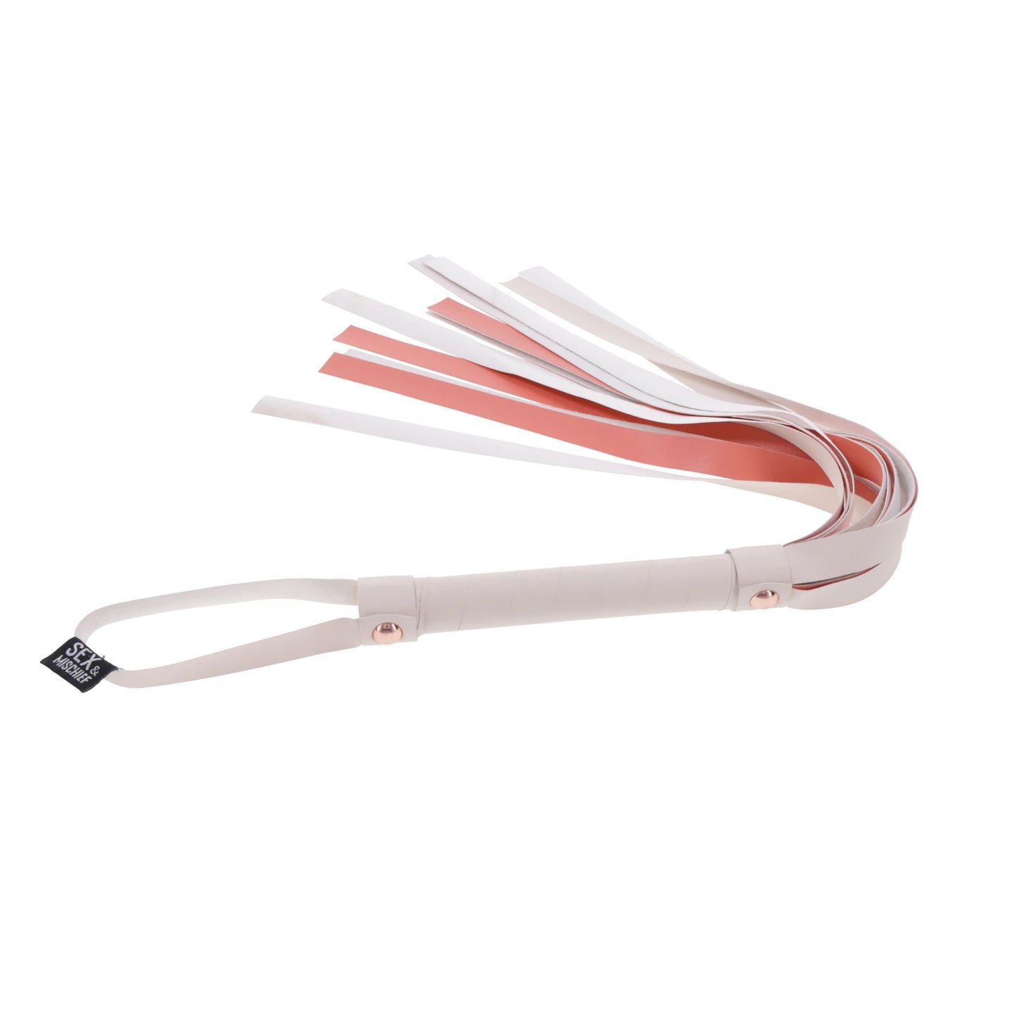 Sportsheets – S&M Peaches ‘n CreaMe Stripe Flogger – Cream & Orange
