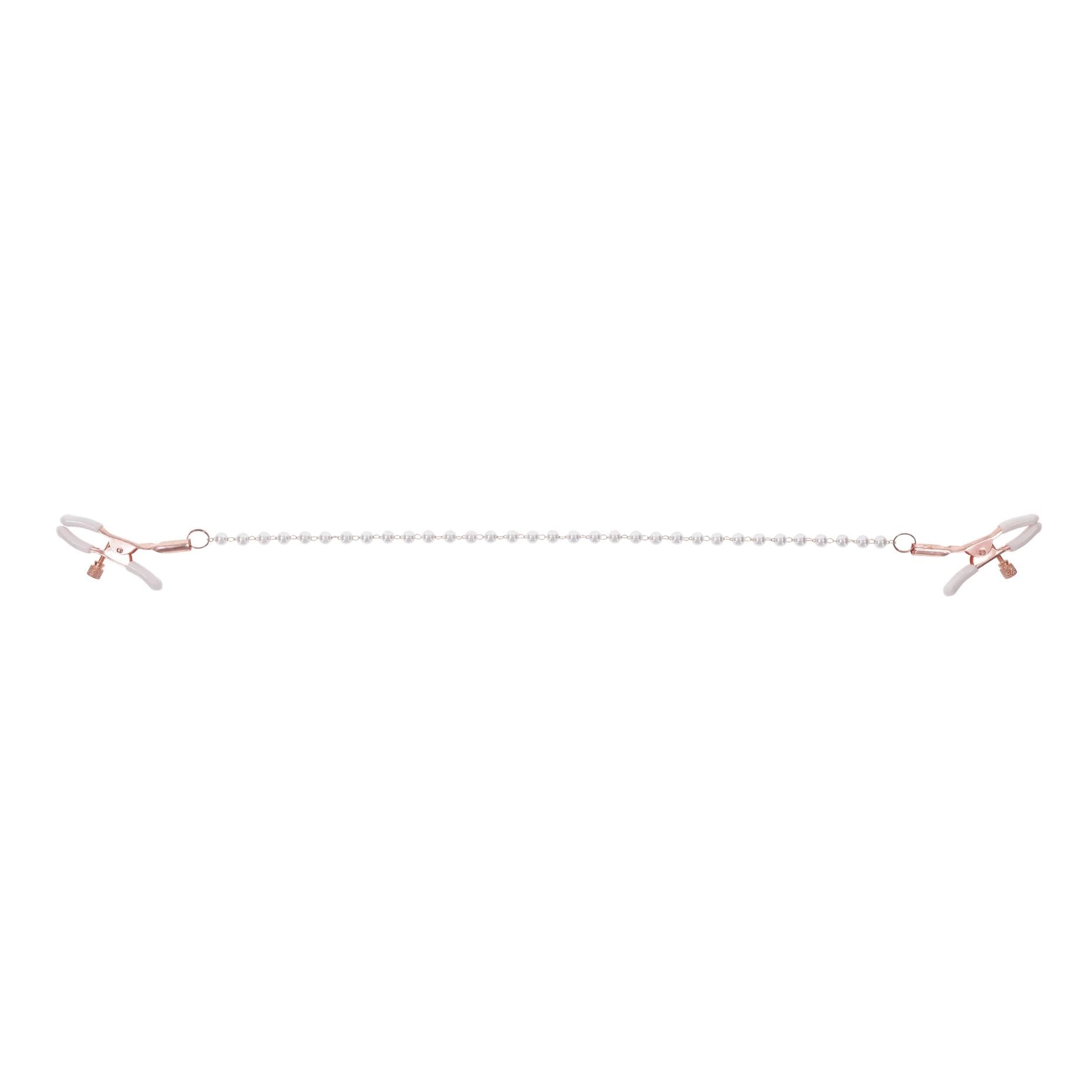 Sportsheets – Peaches ‘n CreaMe Pearl Nipple Clamps – Cream