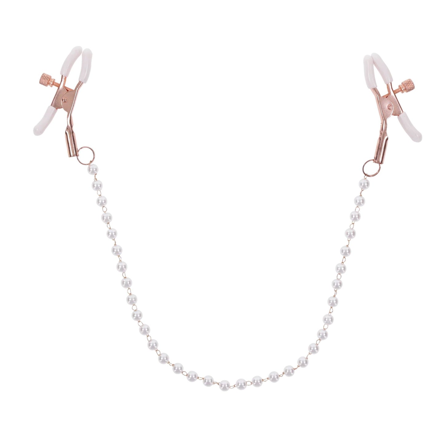 Sportsheets – Peaches ‘n CreaMe Pearl Nipple Clamps – Cream