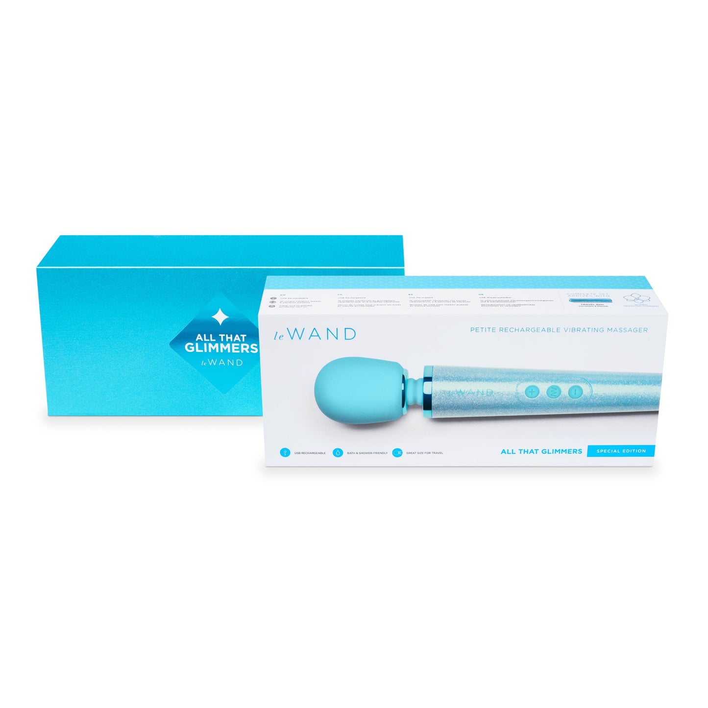 Le Wand – Petite All That Glimmers Wand Vibrator – Blue