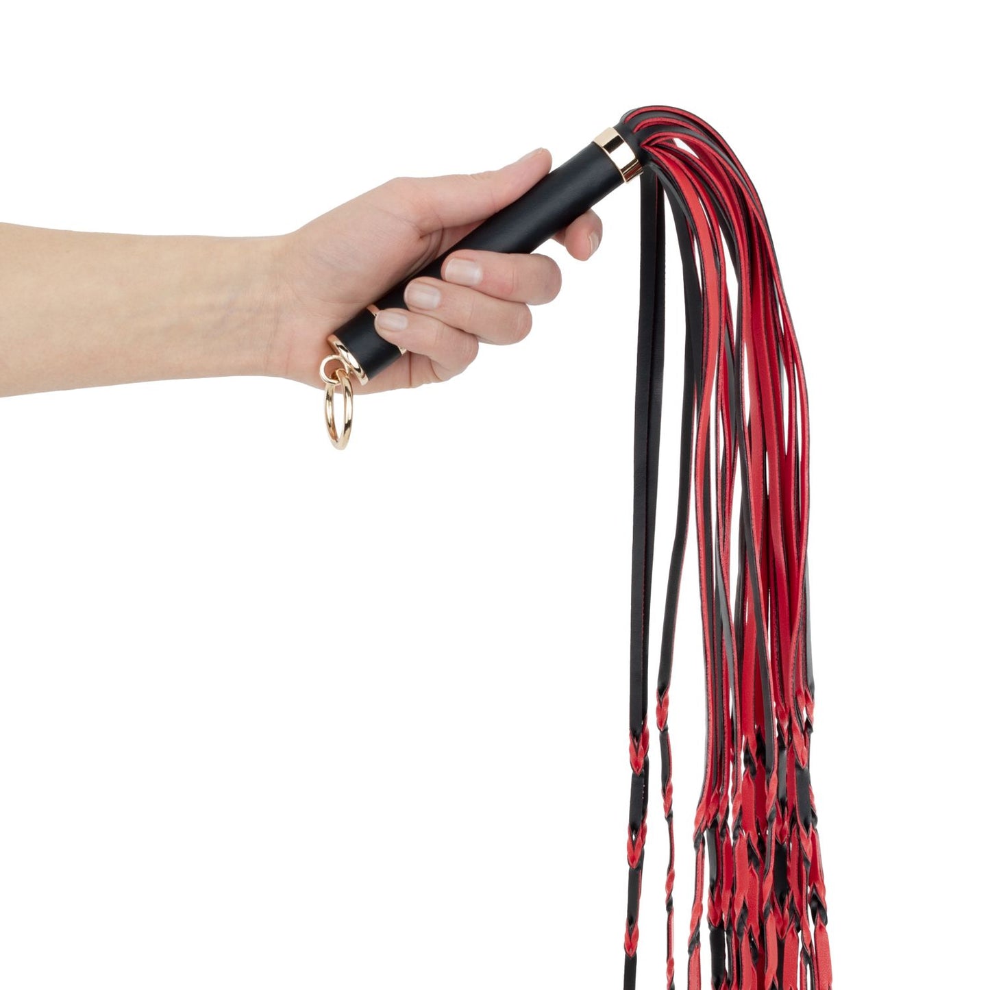 Easytoys Fetish - Flogger 64 cm - Red and Black – Bondage Flogger